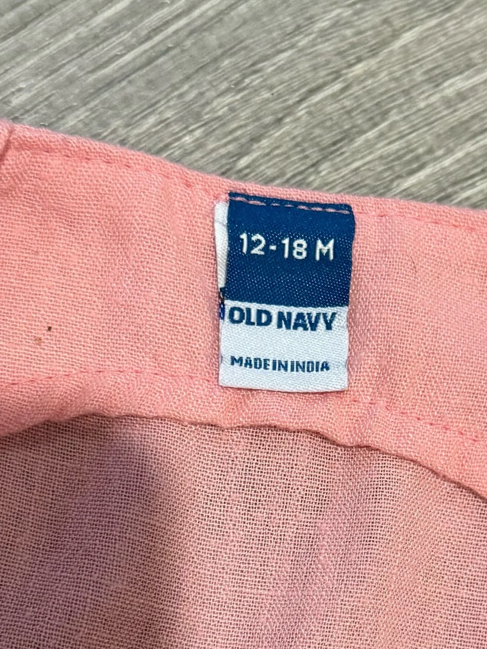 Old Navy Pink Toddler Overalls with Scallop Pockets 12-18mo